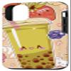 iPhone 15 Smiling Bubble Tea Kawaii Boba Fruits and Flowers Pattern Case view 2