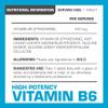 Vitamin B6 100mg - 240 Vegan Tablets 7000% Nrv Dose High Strength | B6 Vitamins Contributes to Healthy Metabolism, Reduction of Tiredness, Normal Immune & Nervous System Function by PROELITE view 3