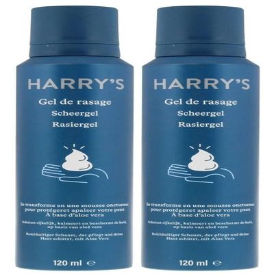 Harry's Foaming Shave Gel 120ml 2 pack bundle (EN Label)