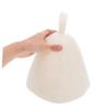 FUNOMOCYA 2pcs Thickened White Felt Sauna Hat Sauna Head Protection Cover Comfy Dry Steam Room Cap for Bathroom Spa and Bathing view 3
