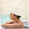 FUNOMOCYA 2pcs Thickened White Felt Sauna Hat Sauna Head Protection Cover Comfy Dry Steam Room Cap for Bathroom Spa and Bathing view 4