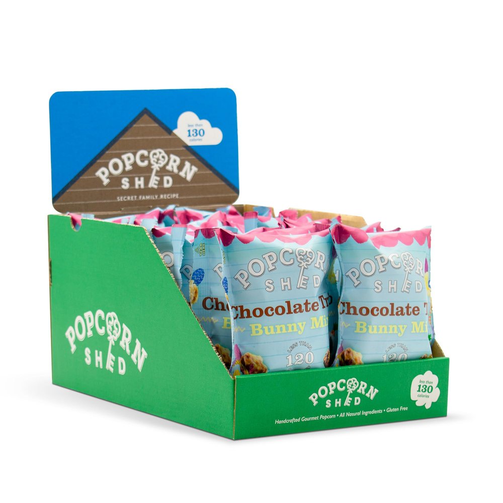 Popcorn Shed Chocolate Trio Gourmet Popcorn (16 x 24g) - Mix of Salted Caramel, Pop N Choc & White Chocolate Flavoured Popcorn, Easy & Low Calorie Snack, Perfect for Parties, Movie Nights & Gifting