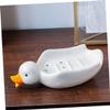 Zerodeko Cute Cartoon Animal Soap Box Bathroom Creative Pottery Water Drain Soap Rack Dish for Kitchen Sink Slotted Draining Rack view 2
