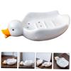 Zerodeko Cute Cartoon Animal Soap Box Bathroom Creative Pottery Water Drain Soap Rack Dish for Kitchen Sink Slotted Draining Rack view 4
