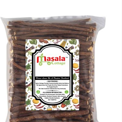 Liquorice | Licorice Dried Root Sticks | Jethimadh Sticks Premium by Masala Cottage 25g-1.9kg (90g)