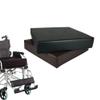 FOAMHAVEN Wheelchair Cushion Memory Foam Seat Pad Faux Leather Extra Tailbone Support Pressure Sore Relief for Office Chairs, Car Seat, Mobility Scooters Zipped Cover (Black, 18" x 18" x 2") view 1