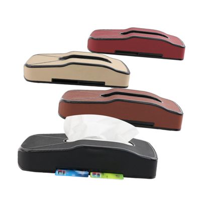 Zerodeko Creative Car Tissue Box Holder Cover Case Rectangular Leather Car Tray for Instrument Panel Armrest Box Home Office