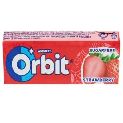 6 Packs Wrigley's Orbit Strawberry Sugar Free Chewing Gum Helps keep Teeth Clean And Mouth Fresh
