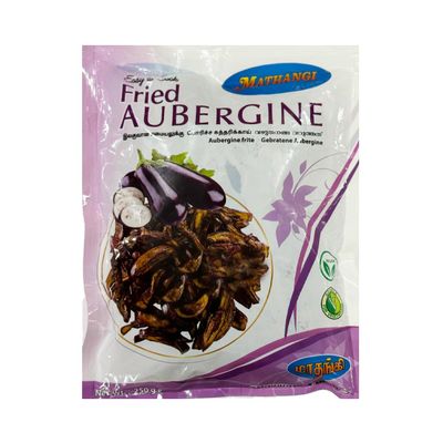 Mathangi Fried Aubergine, Product made from aubergine and sunflower oil, Eggplant Slices, Crispy and flavorful, Perfect for snacking or as a side dish, Multiple packs 250g (PACK OF 1)
