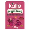 Kallo Beetroot & Three Seeds Veggie Thins Crackers | Healthy Snacks High Fibre, Plant Protein, Gluten Free & Baked | 100g Single Pack view 1
