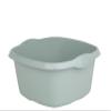 9 Litre Capacity - 32cm Square Washing Up Bowl with Integral Handle for Kitchen Sink, Basin Mixing High Gloss Chic Finish Plastic Multiuse Washing Up Bowl Tidy Organiser Household (Silver Sage) view 1
