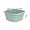 9 Litre Capacity - 32cm Square Washing Up Bowl with Integral Handle for Kitchen Sink, Basin Mixing High Gloss Chic Finish Plastic Multiuse Washing Up Bowl Tidy Organiser Household (Silver Sage) view 2