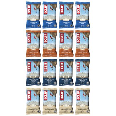 CLIF Bar ENERGY BAR Mixed Flavour Variety-Pack x 16 bars | Nutritional Bar | Source of Plant Based Protein |16 bars x 68g