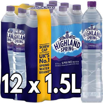 Highland Still Spring Natural Mineral Water 1.5L (12 x 1.5L)