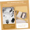 Zerodeko 2pcs Bathroom Soap Draining Trays Wall-mounted Soap Holders Non-punching Box Strong Portable Unique Design view 4