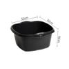 9L Litre Capacity, 32cm Square Washing Up Bowl Midnight Greyish High Grade Plastic Multiuse Washtub Sturdy Easy to Clean Kitchen Sink, Basin Mixing Bowl Organiser Household 32 X 32 X 15cm (Single) view 2