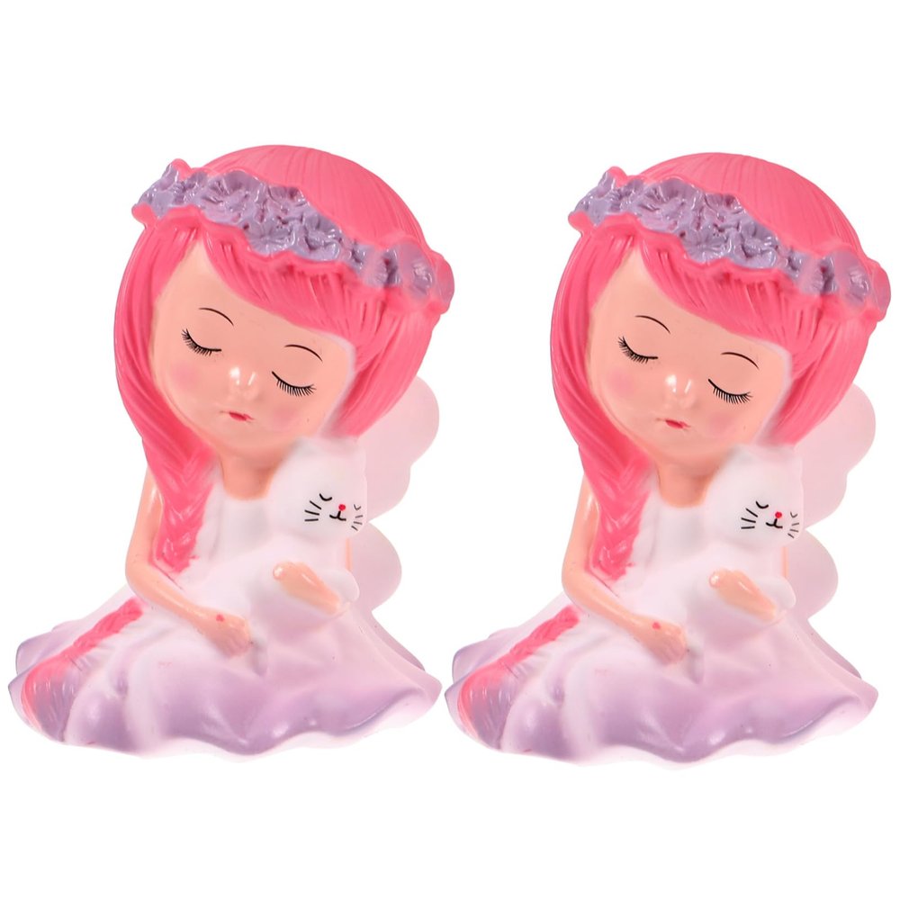 CAXUSD Wreath Sculpture for Birthday Cake Decor Girl Cake Ornament Wreath Statue Accessory