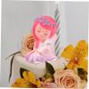 CAXUSD Wreath Sculpture for Birthday Cake Decor Girl Cake Ornament Wreath Statue Accessory view 2