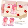 CAXUSD Wreath Sculpture for Birthday Cake Decor Girl Cake Ornament Wreath Statue Accessory view 3