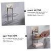 PRETYZOOM Stainless Steel Double Layer Soap Dish Rack Easy Install Non-slip Sturdy for Bathroom view 3