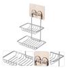 PRETYZOOM Stainless Steel Double Layer Soap Dish Rack Easy Install Non-slip Sturdy for Bathroom view 4