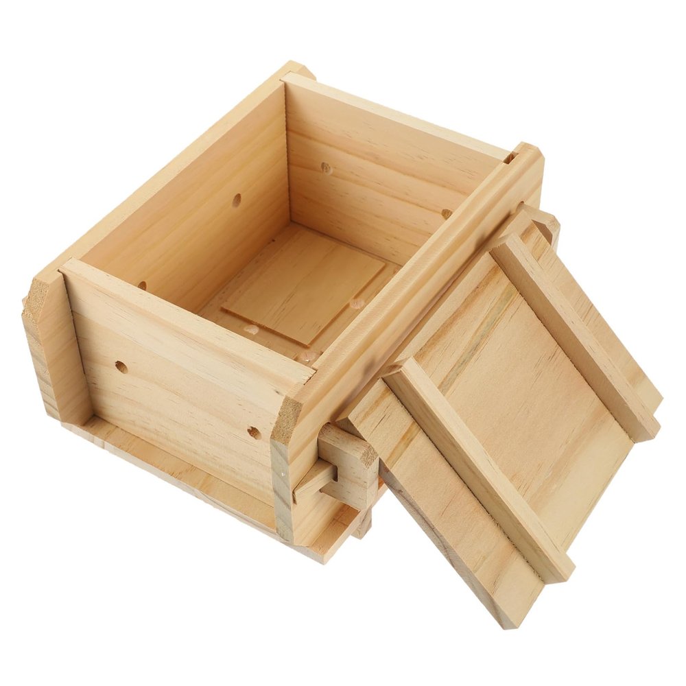Zerodeko Wooden Tofu Press Home Tofu Maker Making Die Making Box for Extra Firm Home Cooking Mold
