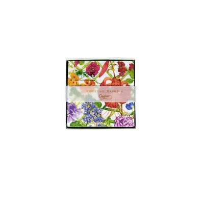 Caspari Floral Trellis Boxed Cocktail Napkins - 40 Per Box