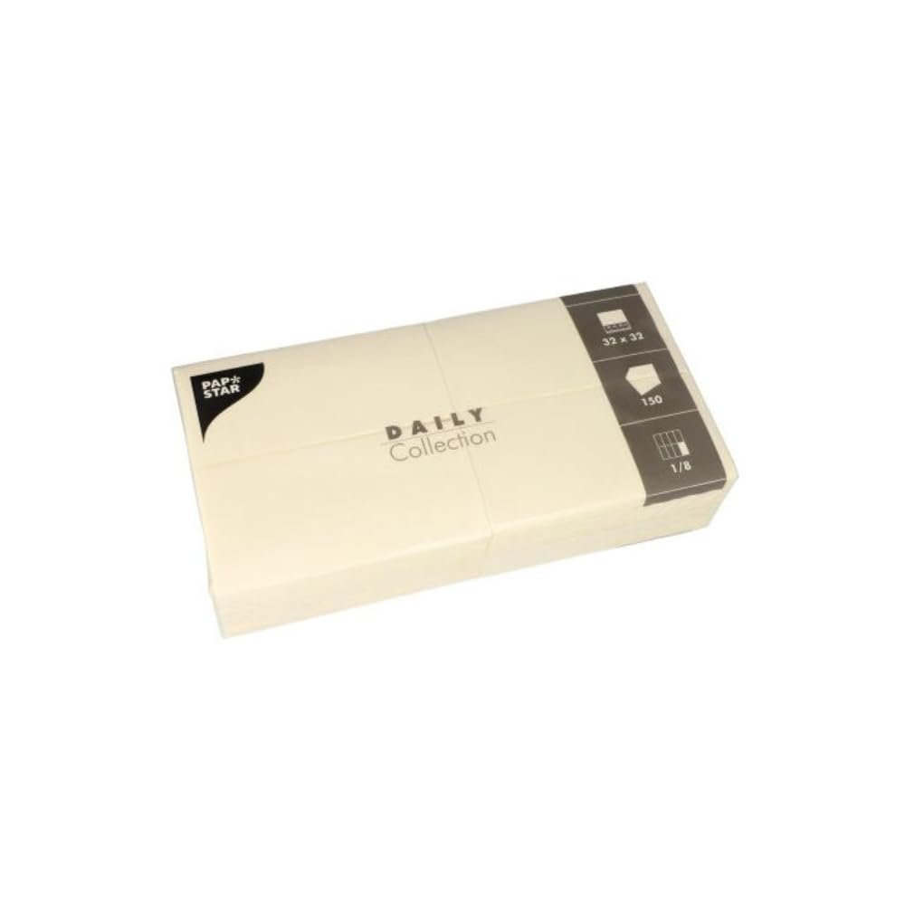 150 Napkins Daily Collection 1/8 fold, 32 cm x 32 cm, Champagne