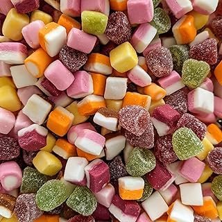 Dolly Mixtures 1 x 600g in Reuseable Retro Victorian Style Jar 970ml Plastic (Dolly Mixtures)