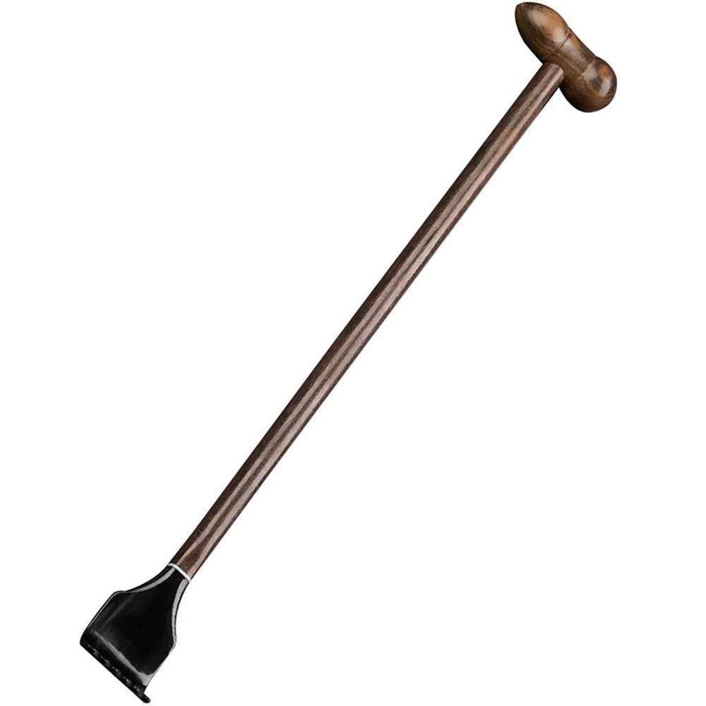 MNBHUYRD Classic Back Scratcher for Men Dual-Purpose Medium-Length Natural Textured Horns Backscratchers, High End Durable Ebony Massage Hammer,