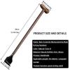 MNBHUYRD Classic Back Scratcher for Men Dual-Purpose Medium-Length Natural Textured Horns Backscratchers, High End Durable Ebony Massage Hammer, view 4