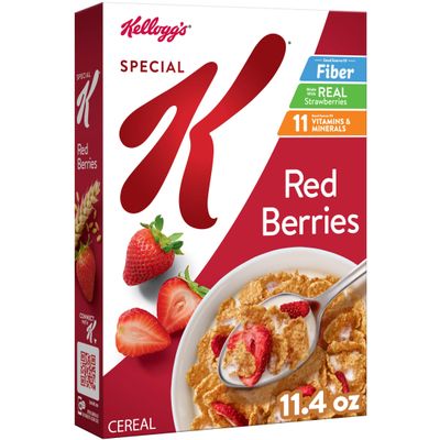 Kellogg's Special K Breakfast Cereals, Fiber Cereal, Family Breakfast, Red Berries, 11oz Box (1 Box)