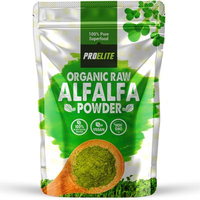Organic Alfalfa Powder 1kg Support Energy and Stress, Vegan Keto Green Superfood Supergreen Raw Natural Alfalfa Powder Juice Shots PROELITE