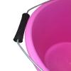 1 x Plastic Buckets Strong Plasterers Builder Buckets Water Tub Cleaning Buckets Cement Mixing Muck Fermentation Brew Buckets Pail Bucket Garden (Pink, 3 Gallon Bucket with Strong Metal Handle, Spout) view 2