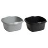 9L Litre Capacity, 32cm Square Washing Up Bowl High Grade Plastic Multiuse Washtub Sturdy Easy to Clean Kitchen Sink, Basin Mixing Bowl Organiser Household 32 X 32 X 15cm (Silver and Midnight Greyish) view 1