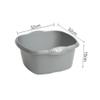 9L Litre Capacity, 32cm Square Washing Up Bowl High Grade Plastic Multiuse Washtub Sturdy Easy to Clean Kitchen Sink, Basin Mixing Bowl Organiser Household 32 X 32 X 15cm (Silver and Midnight Greyish) view 2