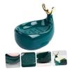 Zerodeko Nordic Ceramic Whale Soap Box Drain Soap Storage No Perforating Dish Holder Small Dish for Bathroom view 2