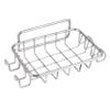 Zerodeko Punch-free Wall Mounted Household Soap Shelf with Stainless Steel Rack and Hook, Adhesive Bathroom Soap Dish Organizer for Shower and Sink Storage view 1