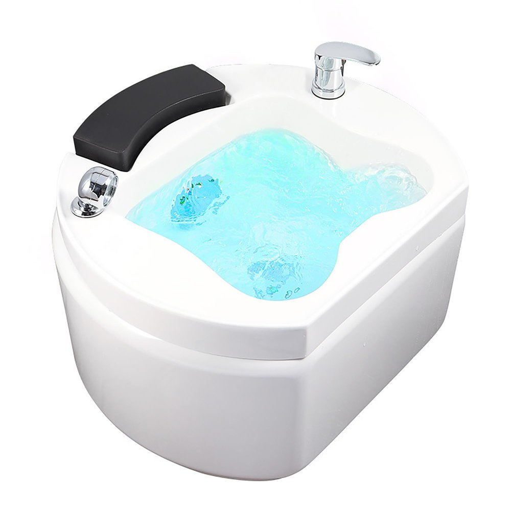Acrylic Foot Bath - Soothing Pedicure Foot Spa with Vibration Massage, Deep Basin Relaxation Massager, Pull-Out Shower & Surf Pump - Relax and Revitalize Your Feet