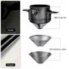 Pour Over Coffee Dripper, Reusable Stainless Steel Pour Over Coffee Filters, Easy to Clean Camping Coffee Filter, Portable Collapsible Coffee Maker, Paperless Travel Coffee Makers view 3