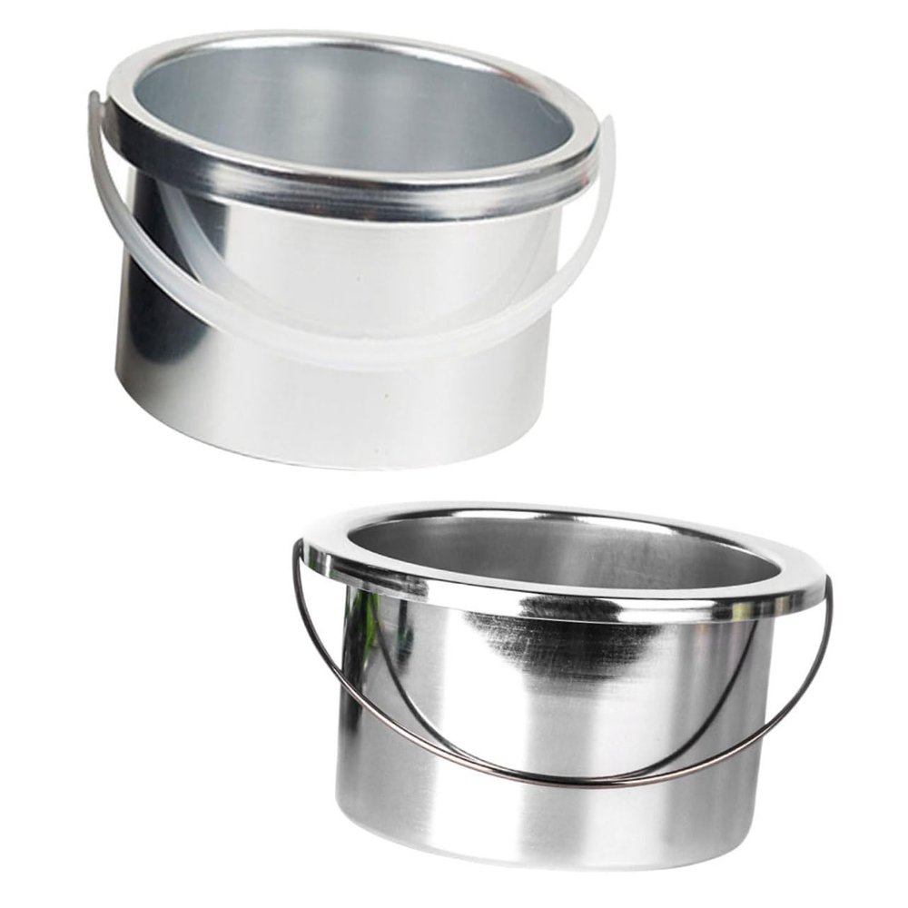 DOITOOL Wax Melting Machine Pan and Wax Warmer Metal Container 2pcs 105mm Inner Diameter Replacement Pots for Hair Removal Waxing Machine Accessories
