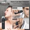 AYKHDS Nose Hair Trimmer, Electric Portable Trimmer Detailer Rechargeable, Nose Hair Trimmer for Men, Intelligent Nose Trimmer Clipper Tool Fast Charging Easy Cleansing for Men Women (Black) view 3