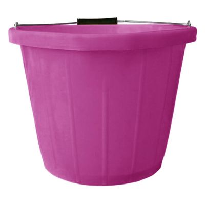 1 x Plastic Buckets Strong Plasterers Builder Buckets Tub Cleaning Buckets Cement Mixing Muck Water Bucket Fermentation Brew Buckets (Pink, 3 Gallon Bucket with Strong Metal Handle, Spout)