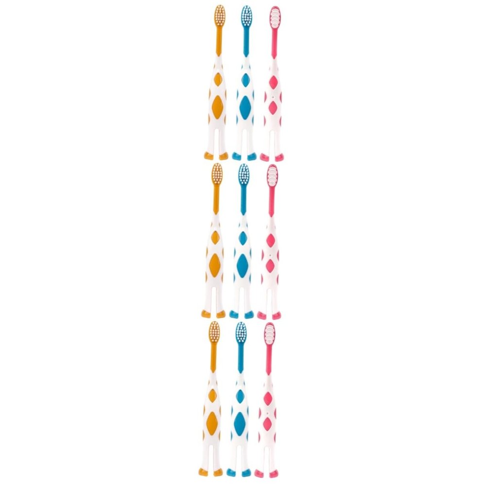 JECOMPRIS 18pcs Boys and Girls Toothbrushes Fashion Bristle Toothbrush Handle for Bathroom Accessories for Boys and Girls Multipack Pack