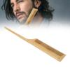 ANKROYU Bamboo Beard Comb, Soft Hair Comb Styling Tool Wooden Hair Comb Hair Styling and Combing Tool for Men Women Hair Salon view 2