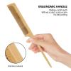 ANKROYU Bamboo Beard Comb, Soft Hair Comb Styling Tool Wooden Hair Comb Hair Styling and Combing Tool for Men Women Hair Salon view 3