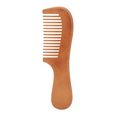 ANKROYU Peachwood Beard Comb, Ergonomic Hair Comb Styling Tool Beard Comb Wooden Comb with Handle Suitable for Men Women and Hair Salon