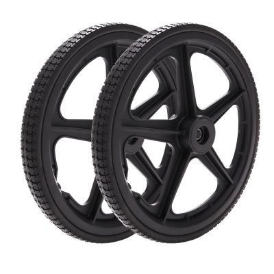 1 Pair 14x1.75 Wheelchair Rear Wheels Assembly for Many Standard Wheelchairs, PU Solid Replacement Wheelchair Wheels with 1/2" (12mm) Bearing