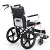 1 Pair 14x1.75 Wheelchair Rear Wheels Assembly for Many Standard Wheelchairs, PU Solid Replacement Wheelchair Wheels with 1/2" (12mm) Bearing view 2