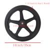 1 Pair 14x1.75 Wheelchair Rear Wheels Assembly for Many Standard Wheelchairs, PU Solid Replacement Wheelchair Wheels with 1/2" (12mm) Bearing view 4